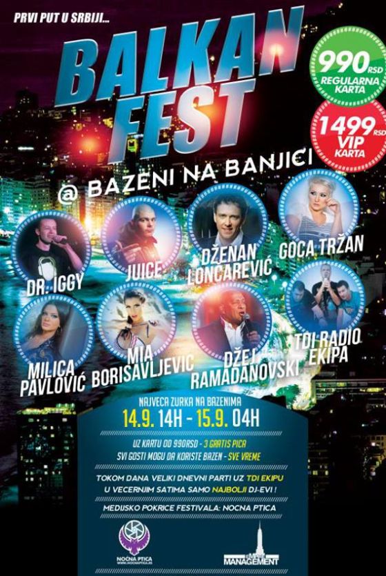 Balkan Fest 2013 - SRC BANJICA, Tiket Klub