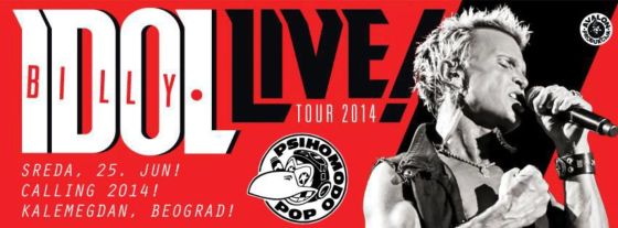 Billy Idol - Kalemegdan, Tiket Klub Billy Idol - Kalemegdan, Tiket Klub