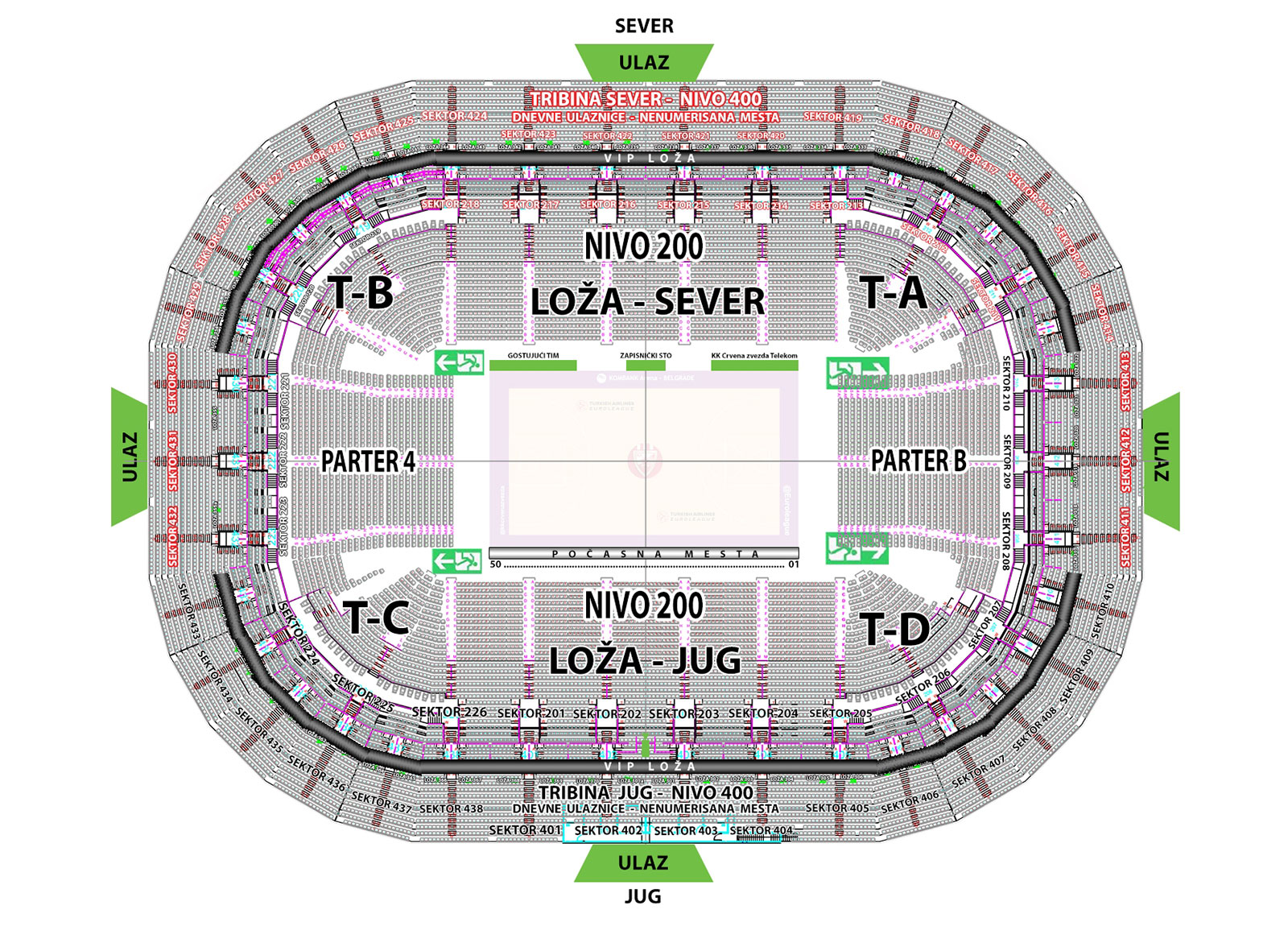 ABA LIGA F4 - Kombank arena, Tiket Klub