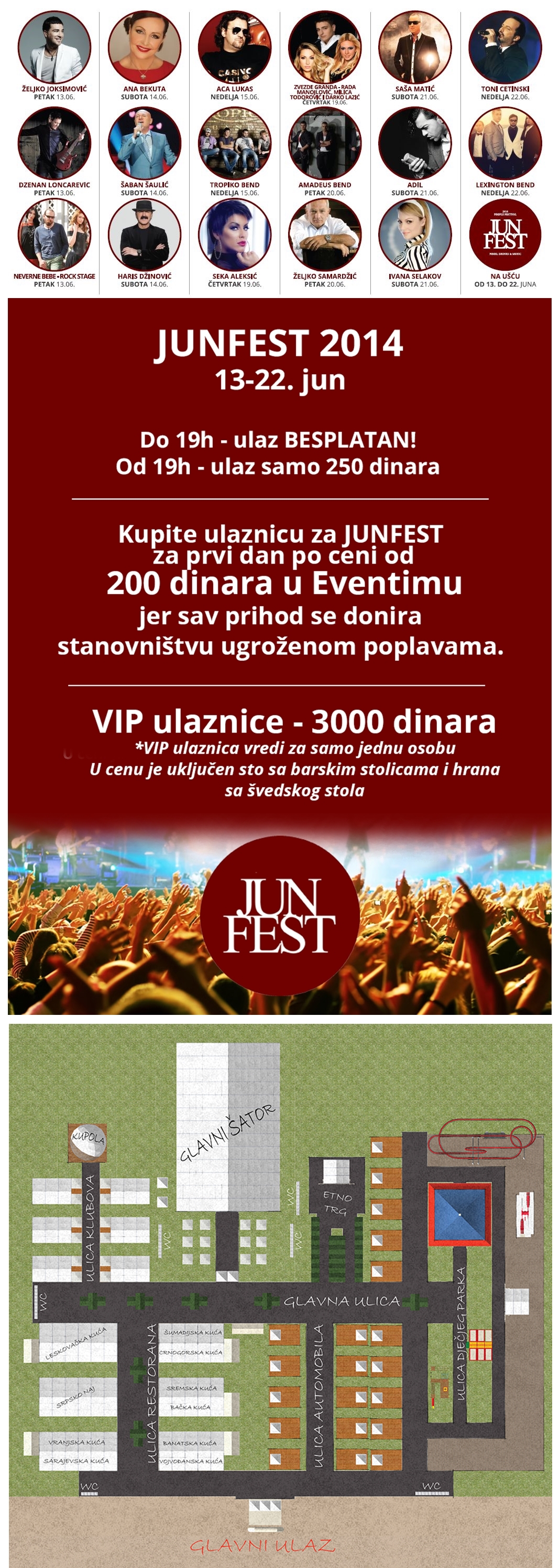 JUN FEST - Ušće Park, Tiket Klub