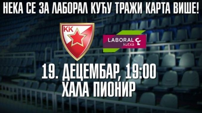 KK CRVENA ZVEZDA TELEKOM - LABORAL KUTXA - Hala Pionir, Tiket Klub