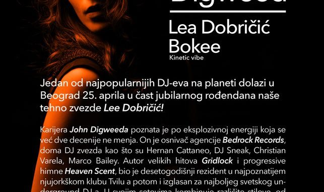 JOHN DIGWEED - Luka Beograd, Tiket Klub